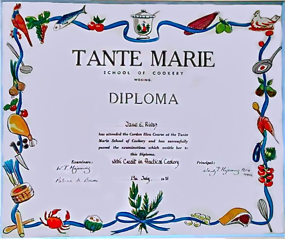 My Cordon Bleu Diploma ©