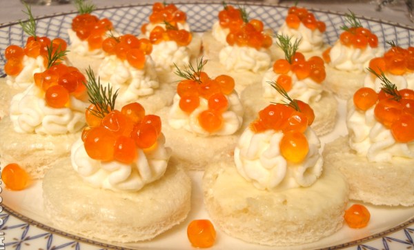 Salmon Caviar Canapes