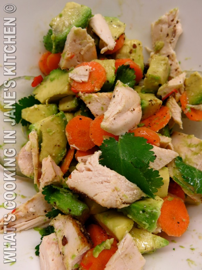 Avocado, Boccoli, Asparegus , Carrot and Chicken Salad ©