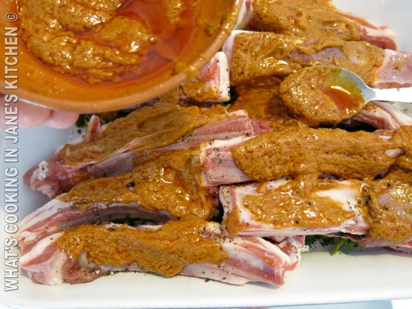 Barbecued Lamb Chops Marinaded In Harissa ©