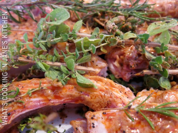 Barbecued Lamb Chops Marinaded In Harissa ©