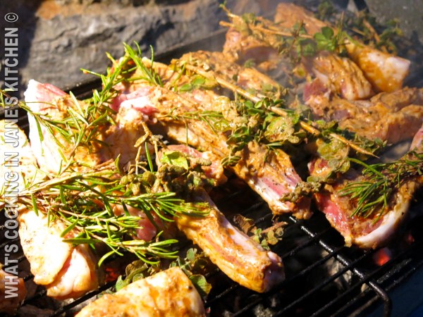 Barbecued Lamb Chops Marinaded In Harissa ©