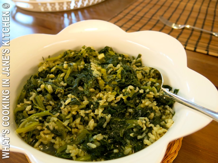 Greek Spinach And Leek Lenten Dishes : Spanakorizo / Prasorizo ©