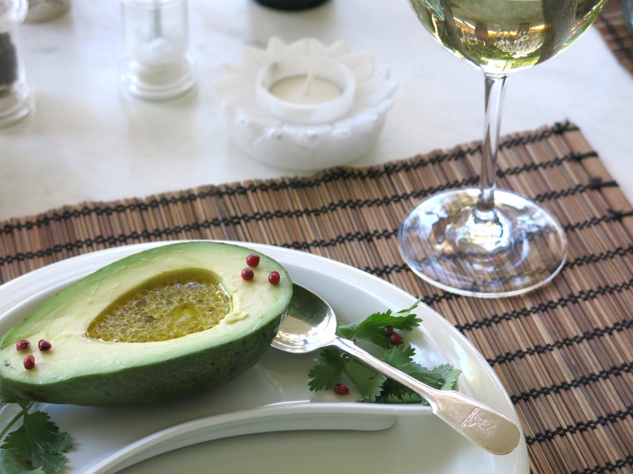 Avocado Vinaigrette And Pink Peppercorns ©