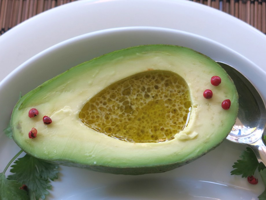 Avocado Vinaigrette And Pink Peppercorns ©