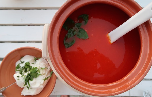 Summer Chilled Tomato Ginger Coriander And Lemon Grass Soup ©